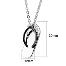 Load image into Gallery viewer, TK3942 - Two Tone IP Black Stainless Steel Chain Pendant with Top Grade Crystal in Clear