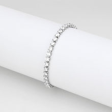 Load image into Gallery viewer, TK3947 - High polished (no plating) Stainless Steel Bracelet with AAA Grade CZ in Clear