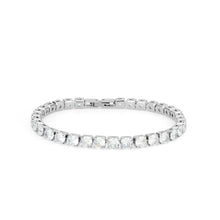 Load image into Gallery viewer, TK3948 - High polished (no plating) Stainless Steel Bracelet with AAA Grade CZ in Clear