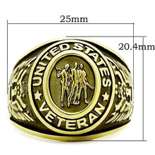 Load image into Gallery viewer, TK414704G - IP Gold(Ion Plating) Stainless Steel Ring with Epoxy  in Jet