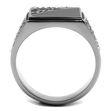 Load image into Gallery viewer, TK711 - High polished (no plating) Stainless Steel Ring with Top Grade Crystal  in Clear