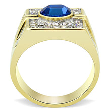 Load image into Gallery viewer, TK752 - Two-Tone IP Gold (Ion Plating) Stainless Steel Ring with Top Grade Crystal  in Montana