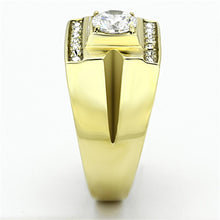 Load image into Gallery viewer, TK777 - IP Gold(Ion Plating) Stainless Steel Ring with AAA Grade CZ  in Clear