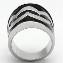 Load image into Gallery viewer, TK926 - High polished (no plating) Stainless Steel Ring with Epoxy  in Jet