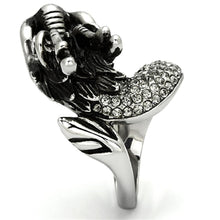 Load image into Gallery viewer, TK934 - High polished (no plating) Stainless Steel Ring with Top Grade Crystal  in Siam