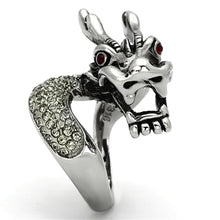 Load image into Gallery viewer, TK934 - High polished (no plating) Stainless Steel Ring with Top Grade Crystal  in Siam