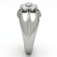 Load image into Gallery viewer, TK944 - High polished (no plating) Stainless Steel Ring with AAA Grade CZ  in Clear