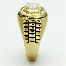 Load image into Gallery viewer, TK948G - IP Gold(Ion Plating) Stainless Steel Ring with AAA Grade CZ  in Clear