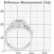 Load image into Gallery viewer, TS001 - Rhodium 925 Sterling Silver Ring with AAA Grade CZ  in Clear