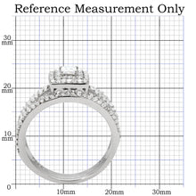 Load image into Gallery viewer, TS003 - Rhodium 925 Sterling Silver Ring with AAA Grade CZ  in Clear