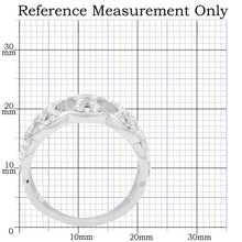 Load image into Gallery viewer, TS009 - Rhodium 925 Sterling Silver Ring with AAA Grade CZ  in Clear