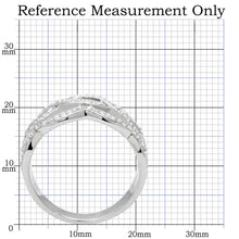 Load image into Gallery viewer, TS010 - Rhodium 925 Sterling Silver Ring with AAA Grade CZ  in Clear