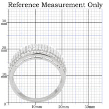 Load image into Gallery viewer, TS012 - Rhodium 925 Sterling Silver Ring with AAA Grade CZ  in Clear