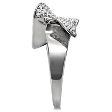 Load image into Gallery viewer, TS032 - Rhodium 925 Sterling Silver Ring with AAA Grade CZ  in Clear