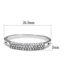 Load image into Gallery viewer, TS043 - Rhodium 925 Sterling Silver Ring with AAA Grade CZ  in Clear