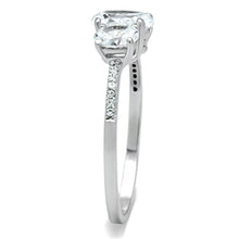 Load image into Gallery viewer, TS049 - Rhodium 925 Sterling Silver Ring with AAA Grade CZ  in Clear