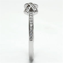 Load image into Gallery viewer, TS075 - Rhodium 925 Sterling Silver Ring with AAA Grade CZ  in Clear