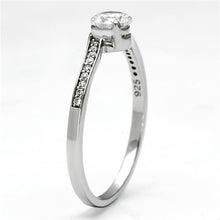 Load image into Gallery viewer, TS078 - Rhodium 925 Sterling Silver Ring with AAA Grade CZ  in Clear