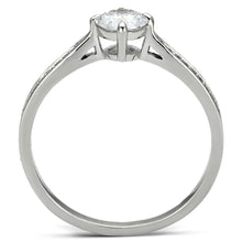 Load image into Gallery viewer, TS079 - Rhodium 925 Sterling Silver Ring with AAA Grade CZ  in Clear