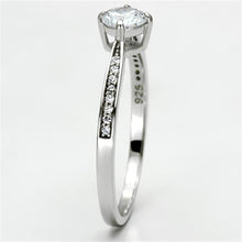 Load image into Gallery viewer, TS079 - Rhodium 925 Sterling Silver Ring with AAA Grade CZ  in Clear