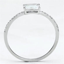 Load image into Gallery viewer, TS082 - Rhodium 925 Sterling Silver Ring with AAA Grade CZ  in Clear