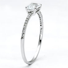 Load image into Gallery viewer, TS082 - Rhodium 925 Sterling Silver Ring with AAA Grade CZ  in Clear