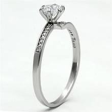 Load image into Gallery viewer, TS084 - Rhodium 925 Sterling Silver Ring with AAA Grade CZ  in Clear