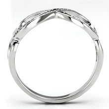 Load image into Gallery viewer, TS088 - Rhodium 925 Sterling Silver Ring with AAA Grade CZ  in Clear