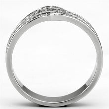 Load image into Gallery viewer, TS091 - Rhodium 925 Sterling Silver Ring with AAA Grade CZ  in Clear