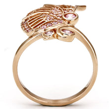 Load image into Gallery viewer, TS094 - Rose Gold 925 Sterling Silver Ring with AAA Grade CZ  in Rose