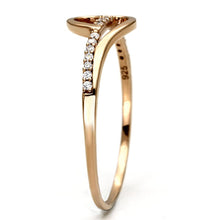 Load image into Gallery viewer, TS095 - Rose Gold 925 Sterling Silver Ring with AAA Grade CZ  in Clear