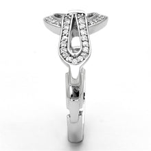 Load image into Gallery viewer, TS105 - Rhodium 925 Sterling Silver Ring with AAA Grade CZ  in Clear