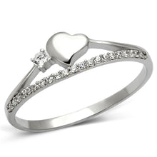 Load image into Gallery viewer, TS111 - Rhodium 925 Sterling Silver Ring with AAA Grade CZ  in Clear