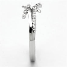 Load image into Gallery viewer, TS113 - Rhodium 925 Sterling Silver Ring with AAA Grade CZ  in Clear