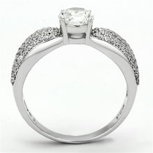 Load image into Gallery viewer, TS119 - Rhodium 925 Sterling Silver Ring with AAA Grade CZ  in Clear