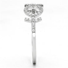 Load image into Gallery viewer, TS129 - Rhodium 925 Sterling Silver Ring with AAA Grade CZ  in Clear