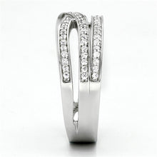 Load image into Gallery viewer, TS131 - Rhodium 925 Sterling Silver Ring with AAA Grade CZ  in Clear