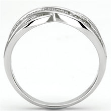 Load image into Gallery viewer, TS132 - Rhodium 925 Sterling Silver Ring with AAA Grade CZ  in Clear