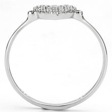 Load image into Gallery viewer, TS133 - Rhodium 925 Sterling Silver Ring with AAA Grade CZ  in Clear