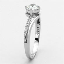 Load image into Gallery viewer, TS141 - Rhodium 925 Sterling Silver Ring with AAA Grade CZ  in Clear