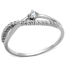 Load image into Gallery viewer, TS144 - Rhodium 925 Sterling Silver Ring with AAA Grade CZ  in Clear