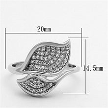 Load image into Gallery viewer, TS149 - Rhodium 925 Sterling Silver Ring with AAA Grade CZ  in Clear