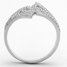 Load image into Gallery viewer, TS152 - Rhodium 925 Sterling Silver Ring with AAA Grade CZ  in Clear