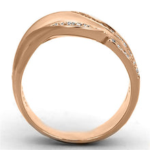 Load image into Gallery viewer, TS168 - Rose Gold 925 Sterling Silver Ring with AAA Grade CZ  in Clear