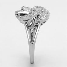 Load image into Gallery viewer, TS171 - Rhodium 925 Sterling Silver Ring with AAA Grade CZ  in Clear