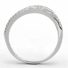 Load image into Gallery viewer, TS173 - Rhodium 925 Sterling Silver Ring with AAA Grade CZ  in Clear