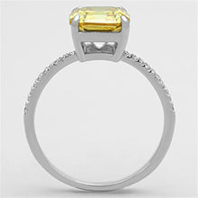 Load image into Gallery viewer, TS175 - Rhodium 925 Sterling Silver Ring with Cubic  in Topaz