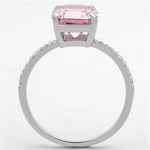 Load image into Gallery viewer, TS179 - Rhodium 925 Sterling Silver Ring with Cubic  in Rose