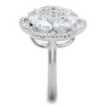 Load image into Gallery viewer, TS180 - Rhodium 925 Sterling Silver Ring with AAA Grade CZ  in Clear