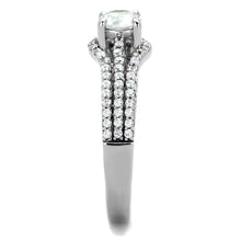 Load image into Gallery viewer, TS188 - Rhodium 925 Sterling Silver Ring with AAA Grade CZ  in Clear